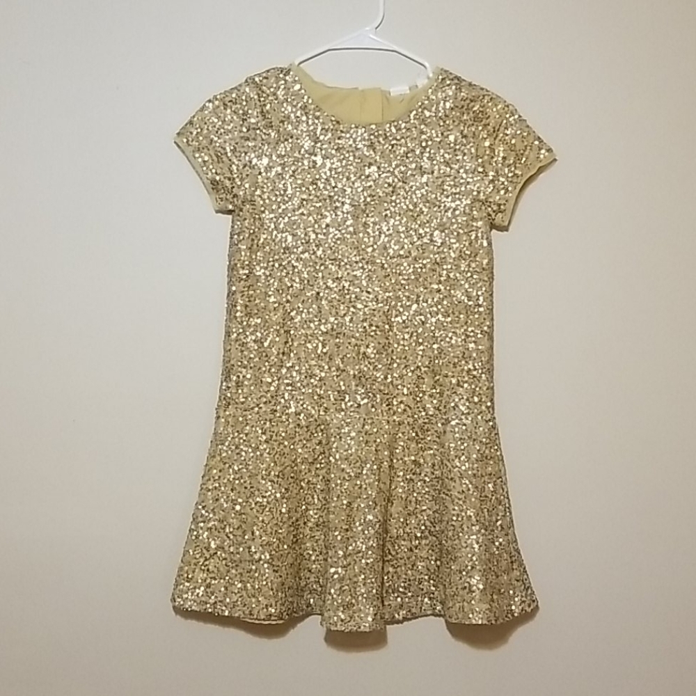 GAP Kids Holiday gold sequin dress size 10